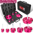 6pc Pipe Reamer Kit - Pvc Plastic Pipe Reaming Tool Set For Plumbing  Reamer