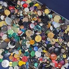 Buttons Lot Of 100 Antique Vintage Modern Unique  Metal Plastic Glass Shell More