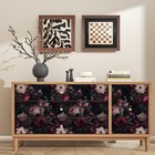 Ilhiior Dark Pink Boho Floral Peel And Stick Wallpaper 17 5 X 393 Inches Black