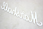 Marshall 10 6  Oem White Script Logo Large 270mmx70mm For Head Cabinet Amplifier