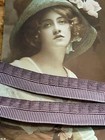 Antique French Ribbon Trim art Deco Flapper Era purple Color for Heirloom Sewing
