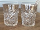 Antique American Brilliant Cut Crystal 3 3 4    Tumbler Old Fashioned - Set Of 2