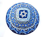 Jewish Kippah Yarmulke-embroidered Kippas  magen David Blue 21cm  8 