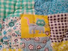 Baby Blanket Quiltex Patchwork Bright Colorful Baby Kittens   Cows Quilt Usa