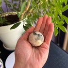 Black Flower Agate Sphere  6 
