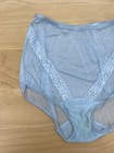 Vintage Vanity Fair Blue Mushroom Gusset Semi Sheer Granny Panties Sz 5