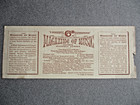 1884 Bookmark The Magazine Of Music Monthly Advertising Promotional Vintage