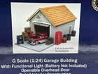 American Diorama 1 24 G Scale Garage Building Ts-15808 Light Door Opens New