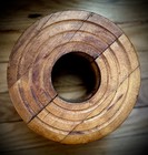 Antique Vintage Wooden Flat Belt Pulley Wheel Industrial Machine Wheel Sculpture
