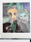 Jewish Figurative Portrait Art Painting Watercolor By D Maurer Man Woman Judaism