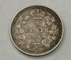 1899 Canada 5 Cents Silver Looks Vf  Or Better  Free Shipping 