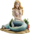 Multicolor Polystone Enchanted Song Mermaid Centerpiece Figurine Home Decor