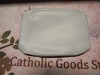 Soft White Vinyl Zipper Rosary Case