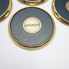 Vintage Boeing  Brass And Leather Coasters  Set Of Four Mcm