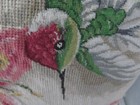 Aubussson Style Petite Point Needlepoint Pillow Hummingbird Cover Matching Avail