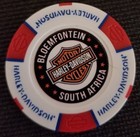 Harley Davidson Poker Chip  wht red blue  Human Hd bloemfontein  South Africa