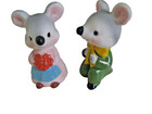 Vintage Salt   Pepper Shakers Anthropomorphic Mice Japan H-293