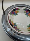 Art Deco Umbertone Farberware Leigh Potters Tulip Chrome Basket Dish Bowl  Vtg