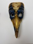 Original Venezia Plague Doctor Mask Hand Painted Italy Blue Gold Music