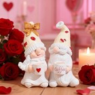 Valentine Decor Coffee Gnomes Valentine s Day Figure Decorations White