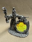 Pewter Wizard Dragon Eye Hologram Sorcerer Mage Staff Figurine Lotr Got