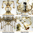 10 Lights K9 Crystal Chandelier Glass Ceiling Light Pendant Lamp Fixture Cognac