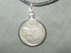 Authentic Southwest Bezel Set 1936 Buffalo Nickel Coin Pendant  Charm Necklace