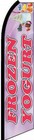Frozen Yogurt Swooper Flag Tall Curved Advertising Sign Flutter Feather Banner