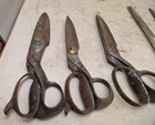 6 Antique Seamstress Tailor Scissors Fabric  Sewing Cutting Collectible Tool Lot
