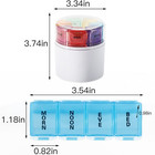 Weekly Pill Organizer 7 Day 4 Times A Day  Medicine Box Round Storage Holder Wit