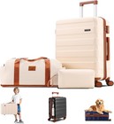 Hoteel Luggage Set 3 Piece Hardshell Travel Carry On Suitcase Dual-spinner Wheel