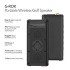 Rokform G-rok Wireless Portable Bluetooth Golf Speaker Magnetic Ipx7 Waterproof
