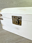 Rustic Wooden Wedding Card Box With Slot For Reception  White