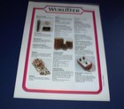 Wurlitzer Original Jukebox Flyer Vintage German Phonograph Music Sales Sheet
