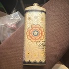 Co-ed Talcum Powder Vintage Advertising Tin Beige Black Red Yellow Decorative
