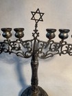 Antique Silver European Hanukkah Chanukah Menorah Judaica