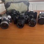 Digital Camera   Lens Lot With Bag Nikon Vivitar Zoom Canon Eos Rebelx Untested