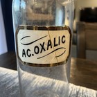 Xl Antique Apothecary Bottle Ac  Oxalic Pharmacy chemist Jar Glass Stopper C1900
