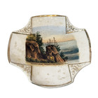 Marquette  Michigan  Mi Antique Pulpit Rock Souvenir China Dish Painted Plate