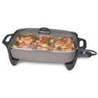 Presto 16  Ceramic Electric Skillet With Glass Cover  Silver 06860