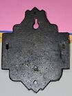 Vintage Cast Iron Match Holder Safe Wall Mount Black With Bird Peacock Rooster 