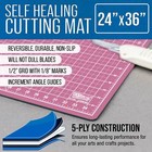 24  X 36  Pink blue Self Healing 5-ply Double Sided Durable Cutting Mat