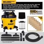 Dewalt 10 Gallon Wet Dry Vacuum 5 Peak Hp Stealthsonic Shop Vac 1-7 Wet Dry Full