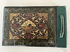 Antique Persian Miniature Painting Album   Paper Mache  Enameled 