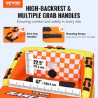 Vevor Inflatable Towable Tube For Boating 1-2 Rider With Deck Seats And Backrest