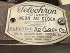 Rare Antique Telechron Motored Neon Ad Clock   Clock   Mechanism Working Motion