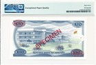 Reserve Bank Malawi 10 Kwacha 1986-88 Specimen Pmg  67epq