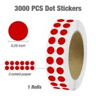 Veripap 3000 Pcs Small Red Dot Stickers 0 25  Mini Circle Mini 