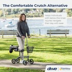 Drive Medical 796 Adjustable Height Steerable Knee Walker Knee Scooter Leg