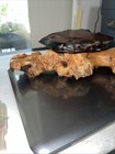 Natural Organic Burl Wood Root Tiered Display Stand Look 16   